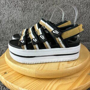 NIKE★WMNS ICON CLASSIC★厚底★BLACK/WHITE Nike Icon Classic Platform Sandals Womens Size 11 Black